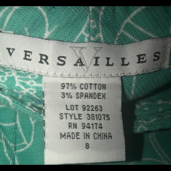 Versailles crop pants blue/green size 8 - Picture 5 of 5